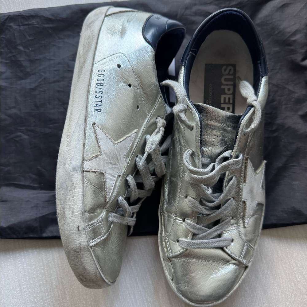 Golden Goose Silver Sneakers